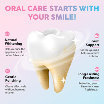 2-Pack Niacinamide Whitening Toothpaste | Fresh Breath, Surface Stain Removal & Enamel Safe