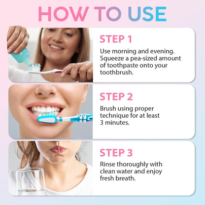 2-Pack Niacinamide Whitening Toothpaste | Fresh Breath, Surface Stain Removal & Enamel Safe