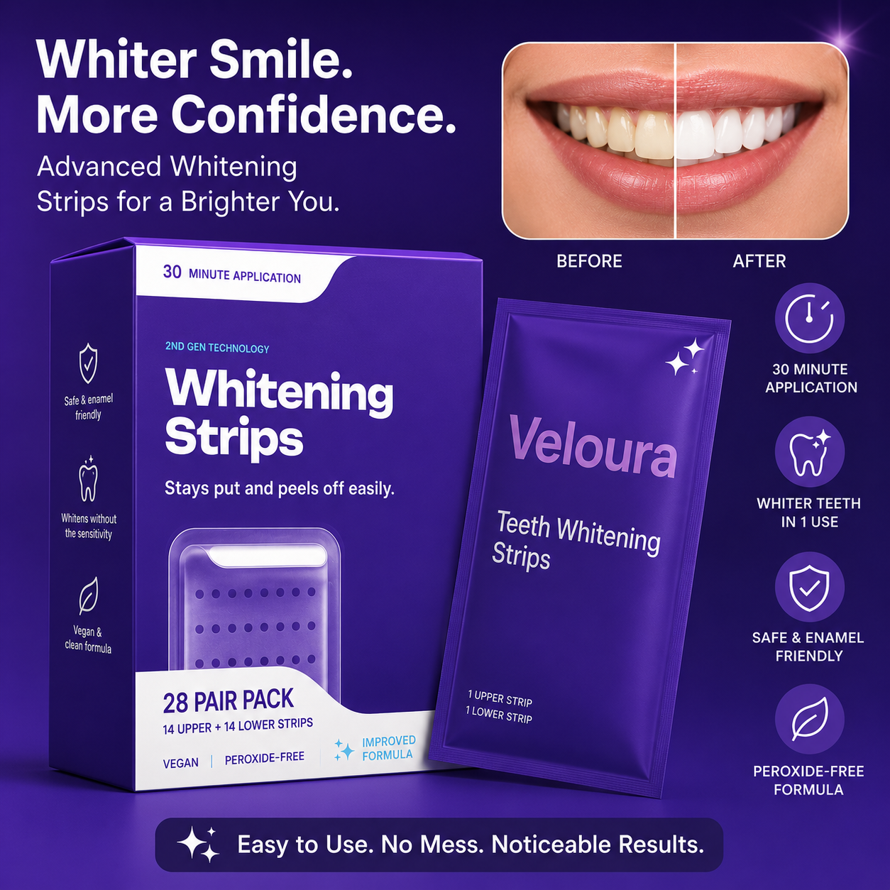 ✨ Veloura™ PAP Teeth Whitening Strips